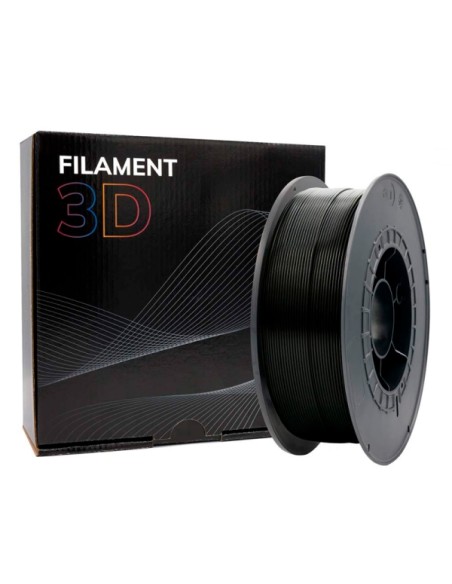 Filamento 3D PLA - Diâmetro 1.75mm - Bobina 2.5kg - Cor Preto