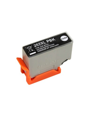 Epson 202XL Preto Foto Cartucho de Tinta Genérico - Substitui C13T02H14010/C13T02F14010