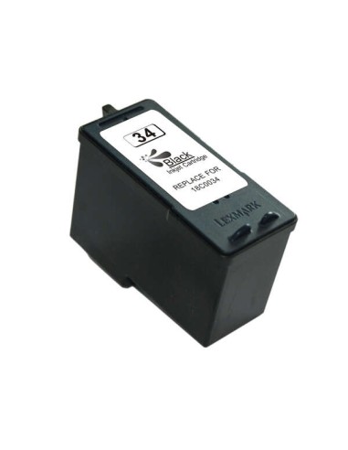 Lexmark 34 Preto Cartucho de Tinta Genérico - Substitui 18C0034E