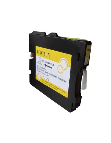 Ricoh GC31Y Amarelo Cartucho de Tinta Pigmentada Genérico - Substitui 405691/405704