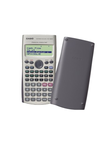 Calculadora Financeira Casio FC100V - Ecrã de 4 Linhas - Teclas de Acesso Direto Personalizáveis - Alimentação a Pilhas