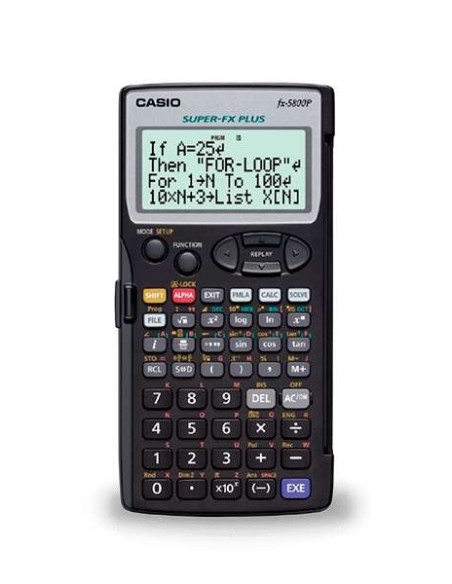 Calculadora Programável de Mesa Casio FX-5800PLUS - Tela de 4 Linhas - 664 Funções - 26 Memórias - 128 Fórmulas Armazenadas - A