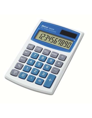 Ibico 082X Calculadora de Bolso - Teclas Grandes - Compacta - LCD de 10 Dígitos - Função Margem de Lucro