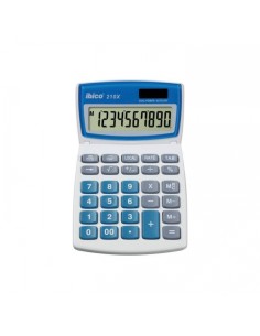 Calculadora de Mesa Ibico 210X 10 Dígitos - Tela LCD Inclinável Ajustável - Teclas Grandes - Cor Branco/Azul 2