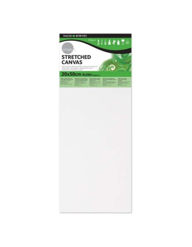 Daler Rowney Simply Tela para Pintura 20x50cm - Tripla Primária - Grão Médio - 100% Algodão sem Ácido - 250g