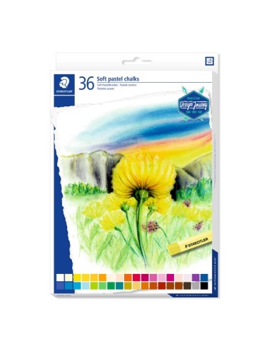 Staedtler 2430 Pack de 36 Pastéis Suaves - Excelentes para Misturar Cores - Resistência à Luminosidade - Cores Sortidas