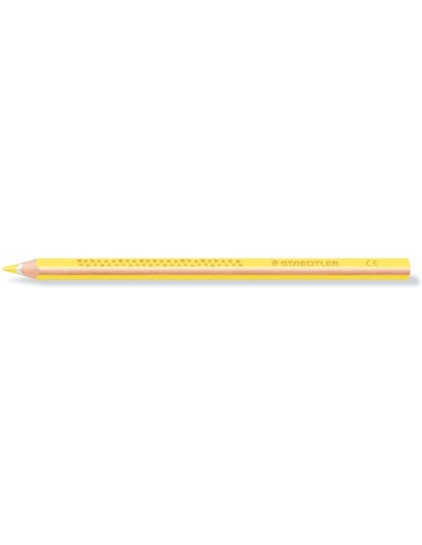 Staedtler Jumbo Noris 128 Lápis Triangular de Cor - Mina de 4mm - Resistência à Quebra - Design Ergonômico - Cor Amarela