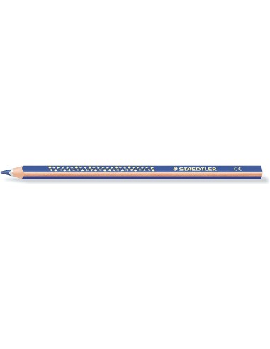 Staedtler Jumbo Noris 128 Lápis Triangular de Cor - Mina de 4mm - Resistência à Quebra - Design Ergonômico - Cor Azul