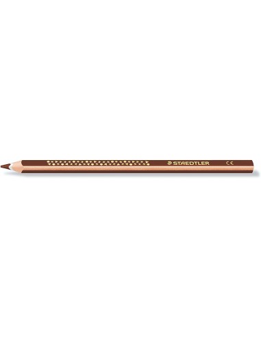 Staedtler Jumbo Noris 128 Lápis Triangular de Cor - Mina de 4mm - Resistência à Quebra - Design Ergonômico - Cor Marrom