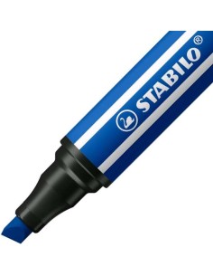 Stabilo Pen 68 MAX Marcador - Ponta de Fibra Chanfrada - Traço entre 1-5mm aprox. - Tinta à Base de Água - Cor Azul Marinho 2
