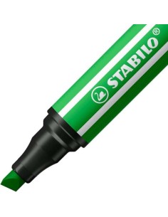 Stabilo Pen 68 MAX Marcador - Ponta de Fibra Chanfrada - Traço entre 1-5mm aprox. - Tinta à Base de Água - Cor Verde 2