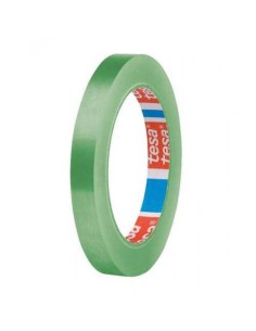 Tesa 60404 Fita de Embalagem Premium 12mm x 66 Metros - Fabricado em SPVC - Adesivo de Borracha Natural - Cor Verde