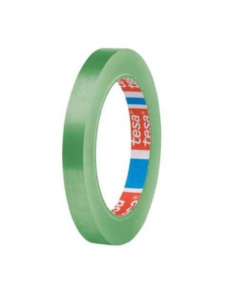 Tesa 60404 Fita de Embalagem Premium 12mm x 66 Metros - Fabricado em SPVC - Adesivo de Borracha Natural - Cor Verde