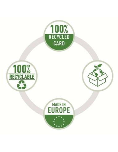 Esselte Pack de 3 Caixas Médias de Armazenamento com Tampa 265x100x360mm - Papelão 100% Reciclado e Reciclável - Design Branco 