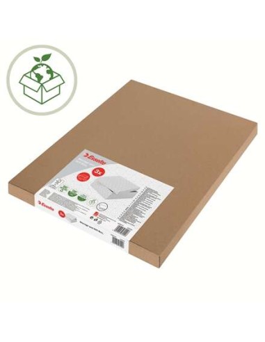 Esselte Pack de 3 Caixas Médias de Armazenamento com Tampa 265x100x360mm - Papelão 100% Reciclado e Reciclável - Design Branco 