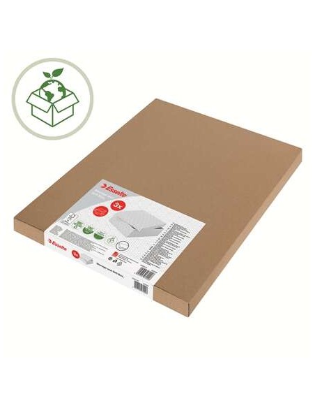 Esselte Pack de 3 Caixas Médias de Armazenamento com Tampa 265x100x360mm - Papelão 100% Reciclado e Reciclável - Design Branco 