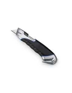 Dahle 10892 Safety Heavy Duty Cutter com Lâmina Trapezoidal de Aço Carbono SK5 - Cortador de Fita de Embalagem - Corpo Metálico