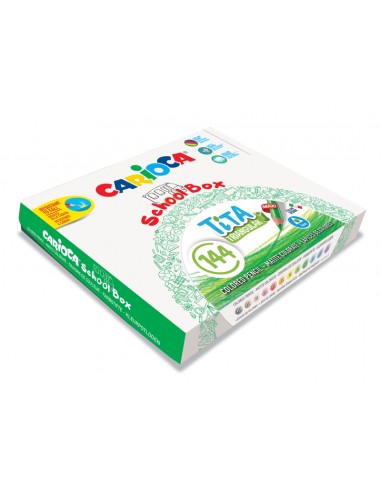 Carioca Tita Pack de 144 Lápis Triangulares de Resina - Mina Ø 4mm Segura e Resistente - Cores Brilhantes e Laváveis - Escrita 