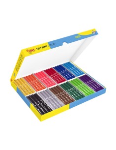 Jovi Felt Pens Pack Escolar 96 Marcadores Jumbo - Ponta Resistente - Tampa Ventilada - Grip Ergonômico - Tinta de Grande Fixaçã