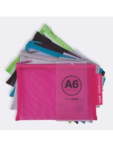 Apli Envelopes Porta-Tudo Nylon Respirável A6 - Resistentes e Duráveis - Ideal para Equipamentos Eletrônicos - Fecho de Zíper -