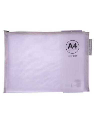 Apli Envelopes Porta-Tudo Nylon Respirável A4 - Toque Agradável, Portáteis, Resistentes e Duráveis - Ideal para Documentos, Equ