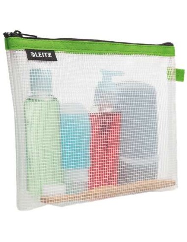 Leitz WOW Bolsa Porta-Tudo Resistente à Água - Tamanho 170x6x240mm - Material EVA, Lavável e Durável - Fecho de Zíper - Cor Ver