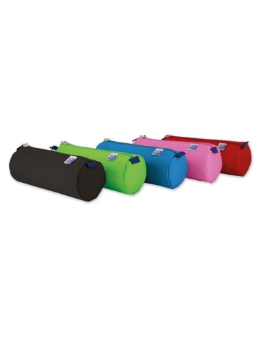 Oxford Kangoo Kids Estojo Redondo Grande - Poliéster Resistente - Cores Sortidas