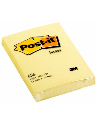 Post-it Bloco de 100 Notas Adesivas Removíveis Canary Yellow 51x76mm - Papel com Certificação PEFC - 7100172750 - Cor Amarelo C