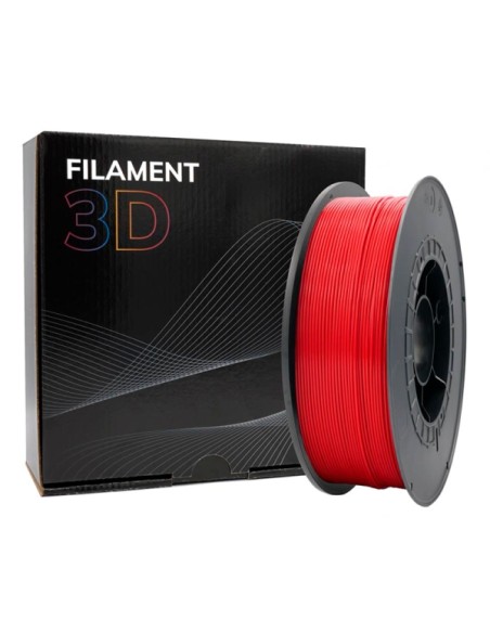 Filamento 3D PLA - Diâmetro 1.75mm - Bobina 1kg - Cor Vermelho