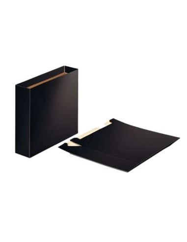 Esselte Caixa de Cartão para Arquivadores - Tamanho Folio - Lombada 75mm - Capacidade 500 Folhas - Cor Preto