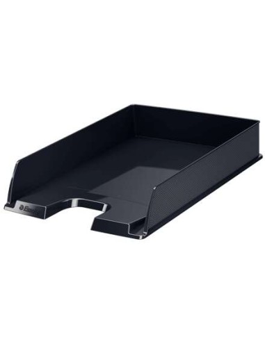 Esselte Europost Vivida Bandeja Porta-documentos - Formato Vertical - A4 - Espaço para Etiqueta Identificativa - Cor Preto