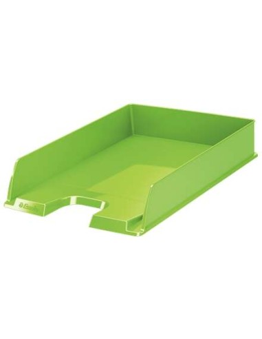 Esselte Europost Vivida Bandeja Porta-documentos - Formato Vertical - A4 - Espaço para Etiqueta de Identificação - Cor Verde