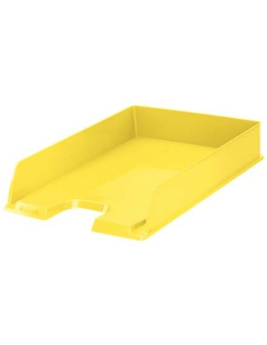 Esselte Europost Vivida Bandeja Porta-documentos - Formato Vertical - A4 - Espaço para Etiqueta Identificativa - Cor Amarelo