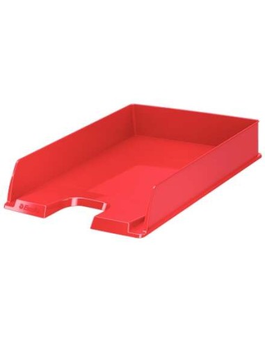 Esselte Europost Vivida Bandeja Porta-documentos - Formato Vertical - A4 - Espaço para Etiqueta Identificativa - Cor Vermelha