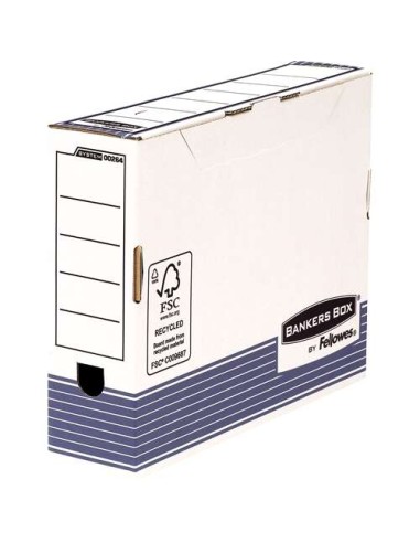 Fellowes Bankers Box Caixa de Arquivo Definitivo 80mm A4 - Montagem Automática Fastfold - Papelão Reciclado Certificação FSC