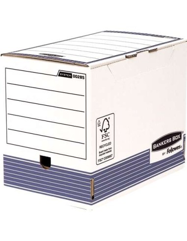 Fellowes Bankers Box Caixa de Arquivo Definitiva 200mm A4 - Montagem Automática Fastfold - Cartão Reciclado Certificação FSC