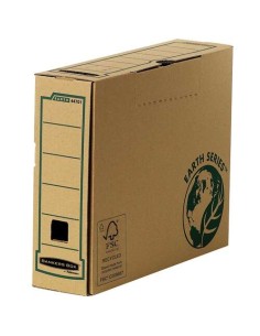 Fellowes Bankers Box Earth Caixa de Arquivo Definitiva A4 80mm - Montagem Manual - Papelão Reciclado Certificação FSC - Cor Mar