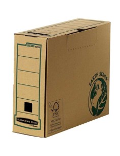 Caixa de Arquivo Definitivo A4 100mm Fellowes Bankers Box Earth - Montagem Manual - Cartão Reciclado Certificação FSC - Cor Mar