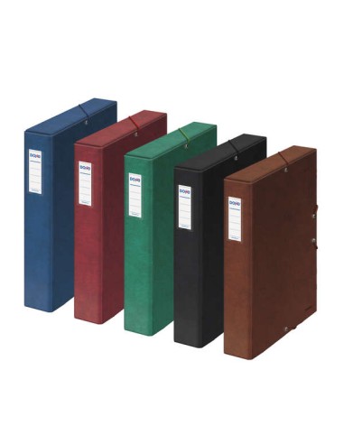 Dohe Caixa de Projetos Lombada 5cm - Porta-cartões na Lombada - Medidas 245x350x50mm - Fecho com Elásticos - Cartão Forrado com