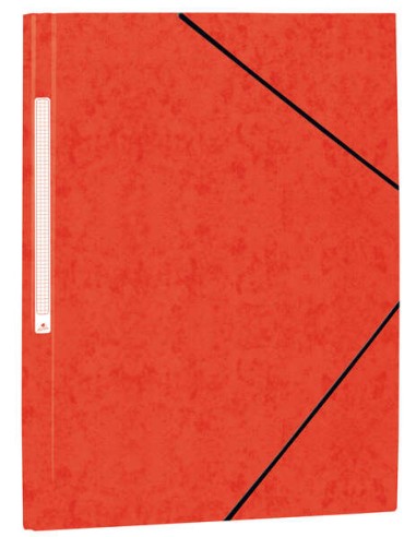Mariola Pasta de Cartão Similar Prespan com Etiqueta na Lombada Folio 500g/m2 - Medidas 34x25cm - Fecho com Elástico - Cor Verm