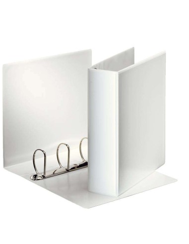 Esselte Pasta Canguru Gama Básica 60mm - Mecanismo 4 Anéis Mistos - 2 Bolsos Exteriores - A4 - Branco