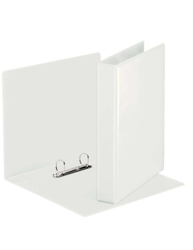 Esselte Pasta Canguru Gama Básica 16mm - Mecanismo 2 Argolas Redondas - 2 Bolsos Exteriores - A4 - Branco