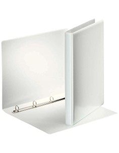 Esselte Pasta Canguru com 4 Argolas de 16mm - Formato A4 - 2 Bolsos Exteriores - Certificado FSC - Cor Branca