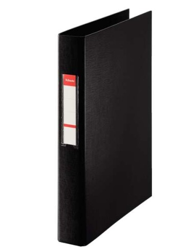 Esselte Pasta de 2 Argolas 25mm - Formato Folio - Capacidade para 190 Folhas - Cor Preta