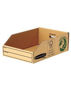 Fellowes Bankers Box Earth Bandeja de Cartão 200mm - Montagem Manual - Cartão Reciclado Certificação FSC - Cor Marrom