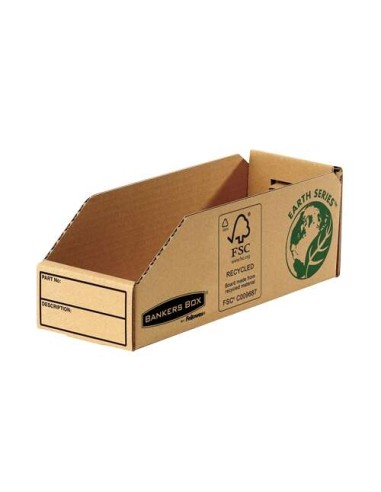 Fellowes Bankers Box Earth Bandeja de Cartão 98mm - Montagem Manual - Cartão Reciclado Certificação FSC - Cor Marrom