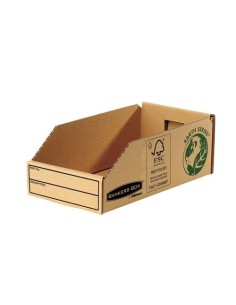 Fellowes Bankers Box Earth Bandeja de Cartão 147mm - Montagem Manual - Cartão Reciclado Certificação FSC - Cor Marrom