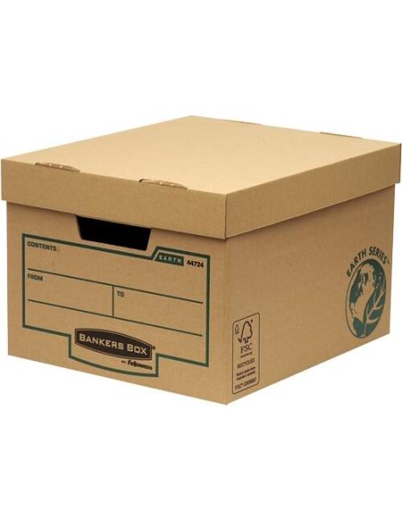 Fellowes Bankers Box Earth Caixa de Arquivo - Montagem Manual - Papelão Reciclado Certificação FSC - Cor Marrom