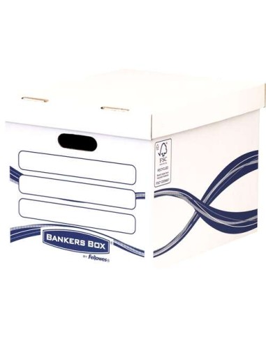 Fellowes Bankers Box Basic Caixa de Arquivos - Montagem Manual - Papelão Reciclado Certificação FSC