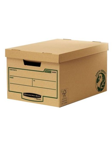 Fellowes Bankers Box Earth Maxi Contêiner de Arquivos - Montagem Manual - Papelão Reciclado Certificação FSC - Cor Marrom
